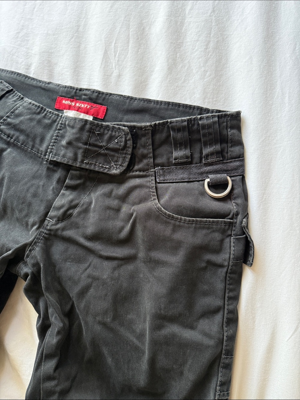 Vintage Miss Sixty Black Low-Rise Flare Pants - Picture 3 of 9
